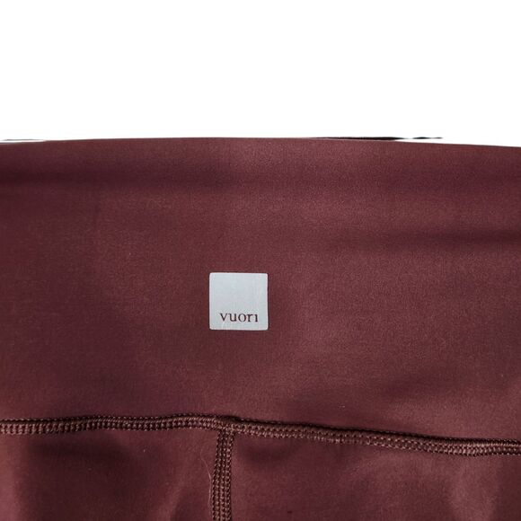 VUORI Pants Womens XS? Fig Charcoal Heather Gray Striped Racer High Rise Legging - Picture 6 of 6